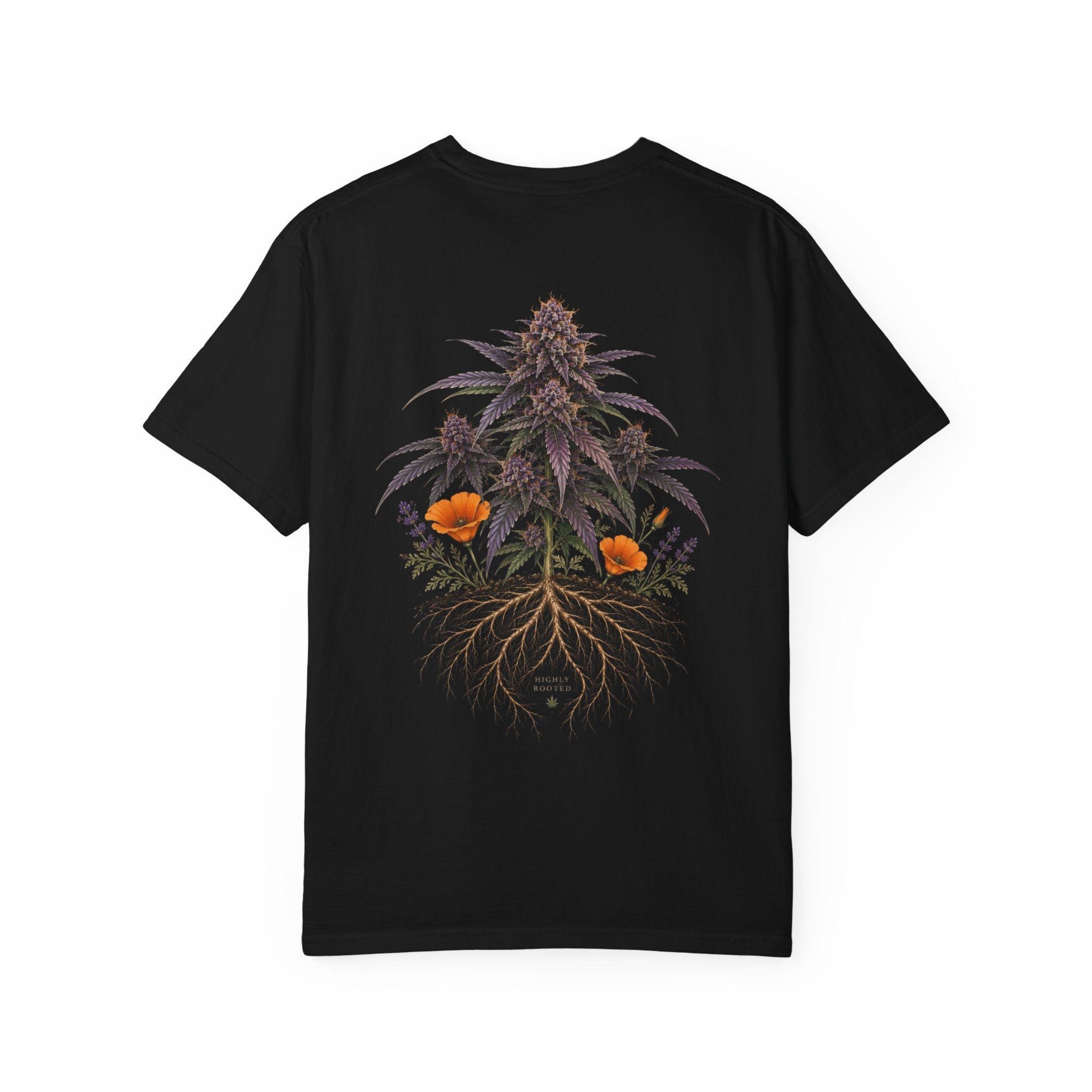 Botanical Cannabis Plant Tee — Floral Roots Graphic T-Shirt