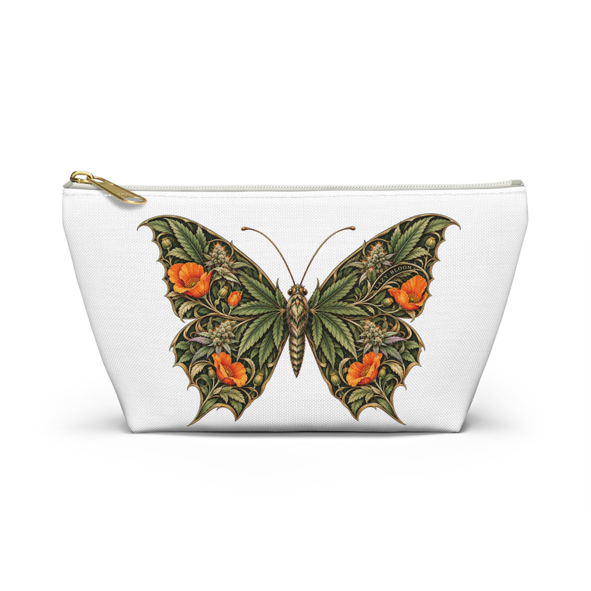 Vintage Botanical Butterfly Accessory Pouch