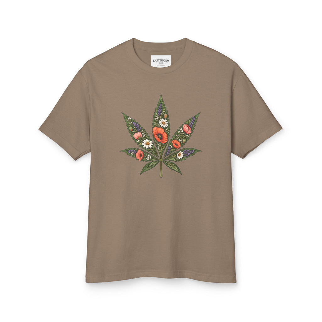 Floral Cannabis Leaf Tee