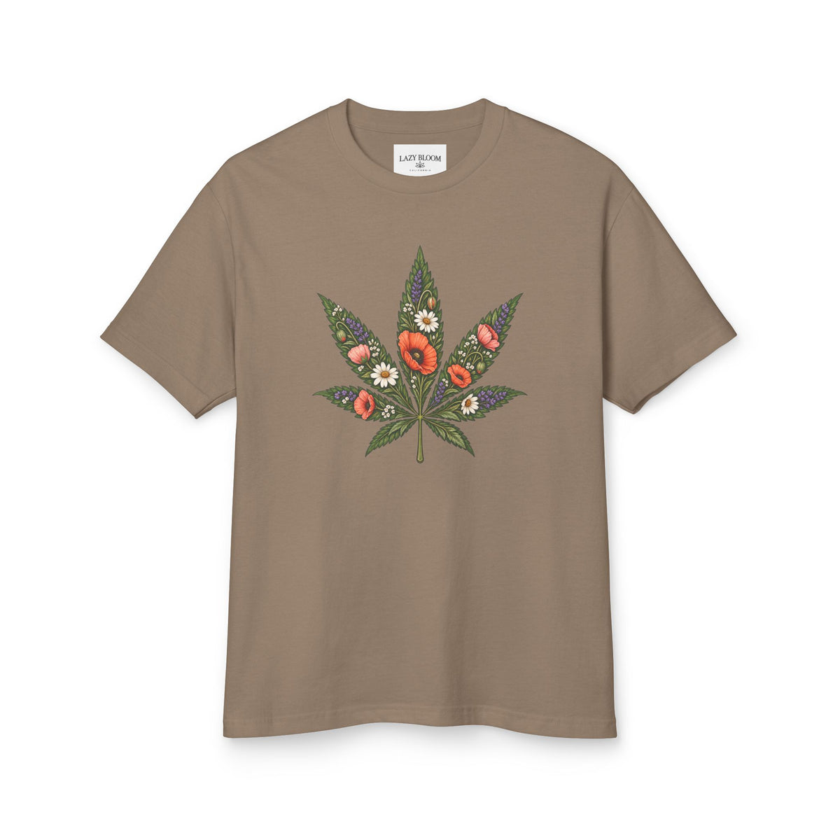 Floral Cannabis Leaf Tee