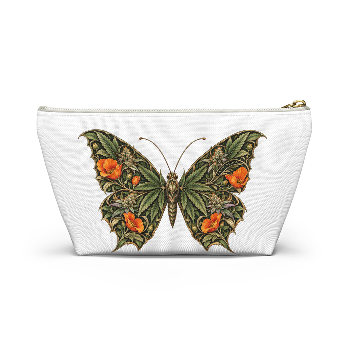 Vintage Botanical Butterfly Accessory Pouch
