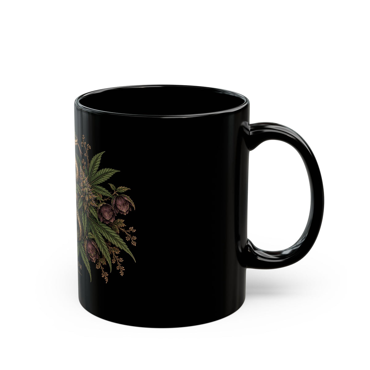 Lazy Bloom Skull and Snake Gothic Botanical Mug