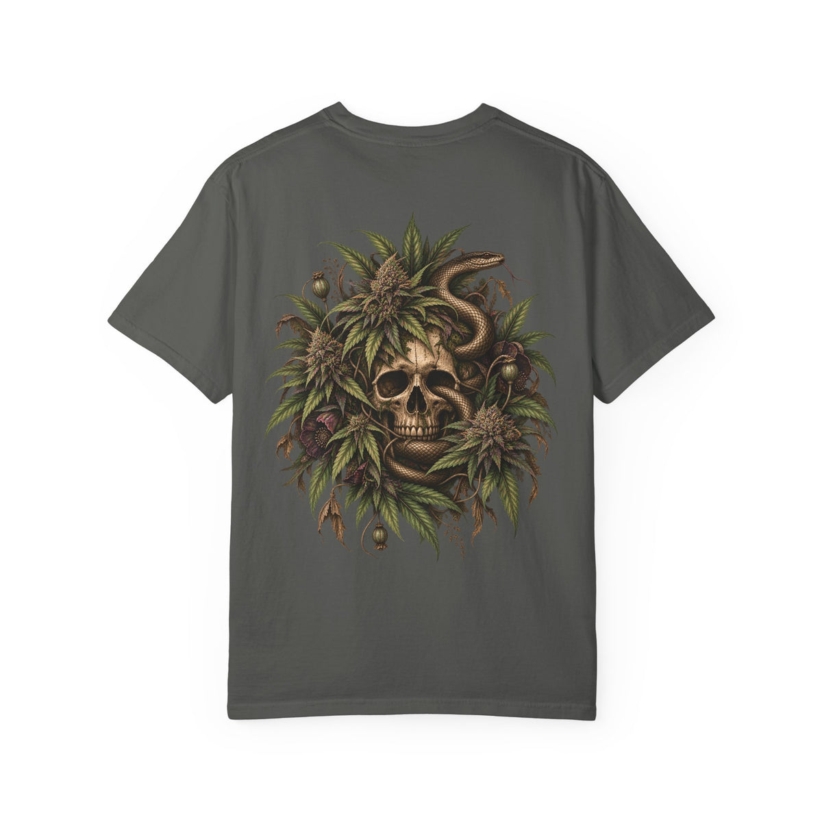 Botanical Skull T-Shirt – Gothic Nature Graphic Tee