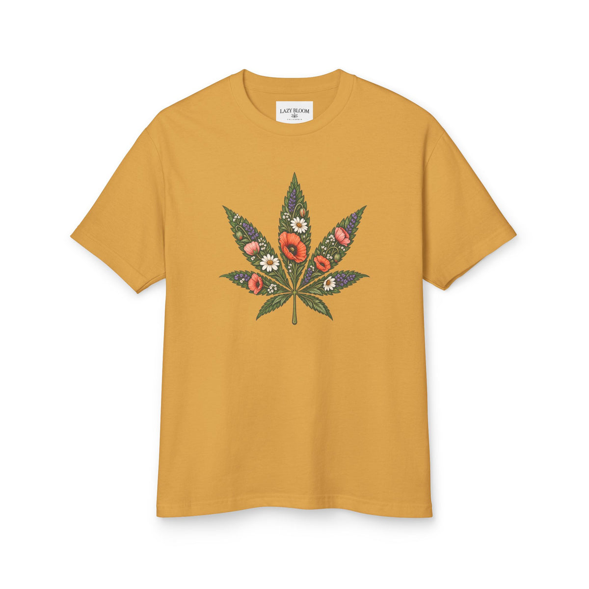 Floral Cannabis Leaf Tee