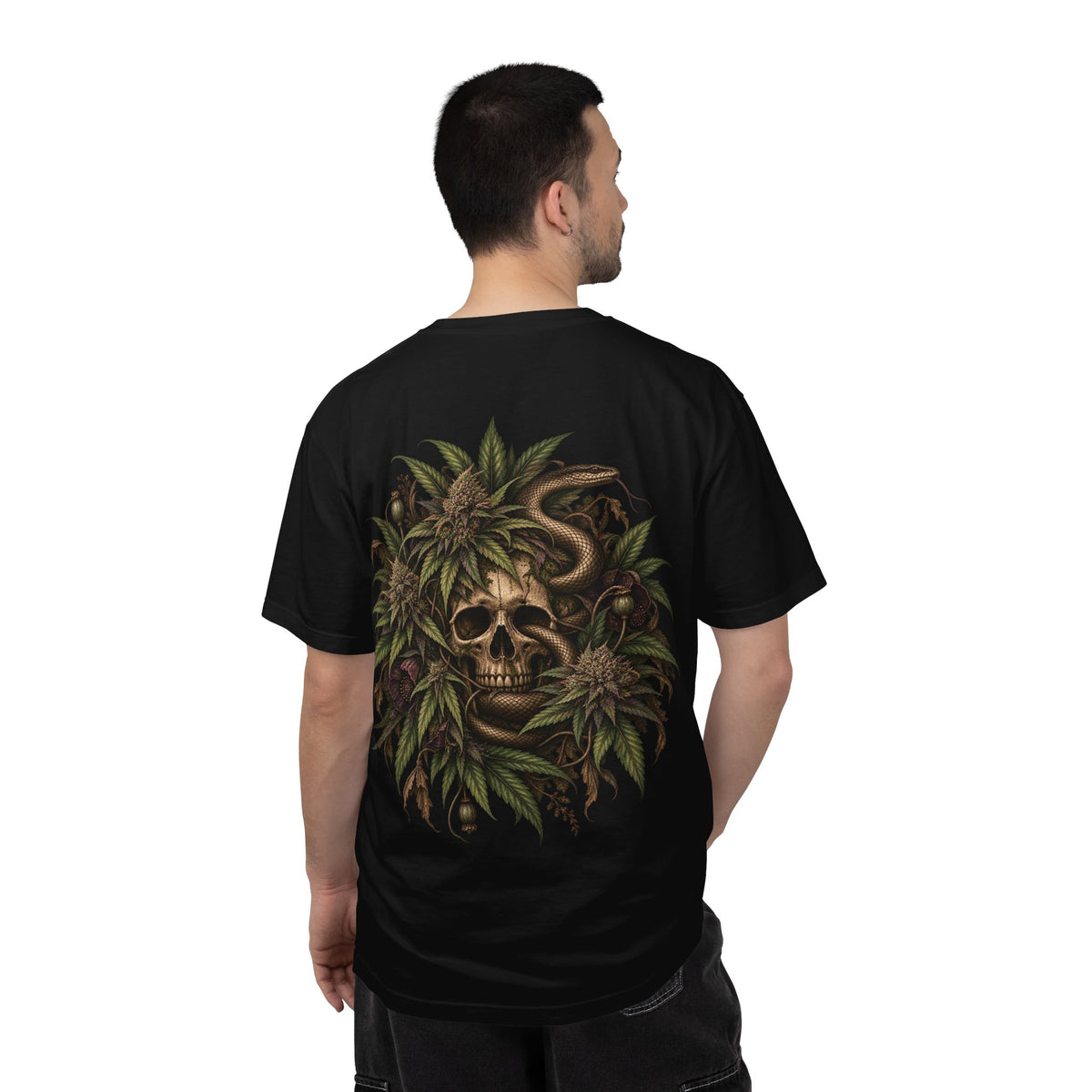 Botanical Skull T-Shirt – Gothic Nature Graphic Tee