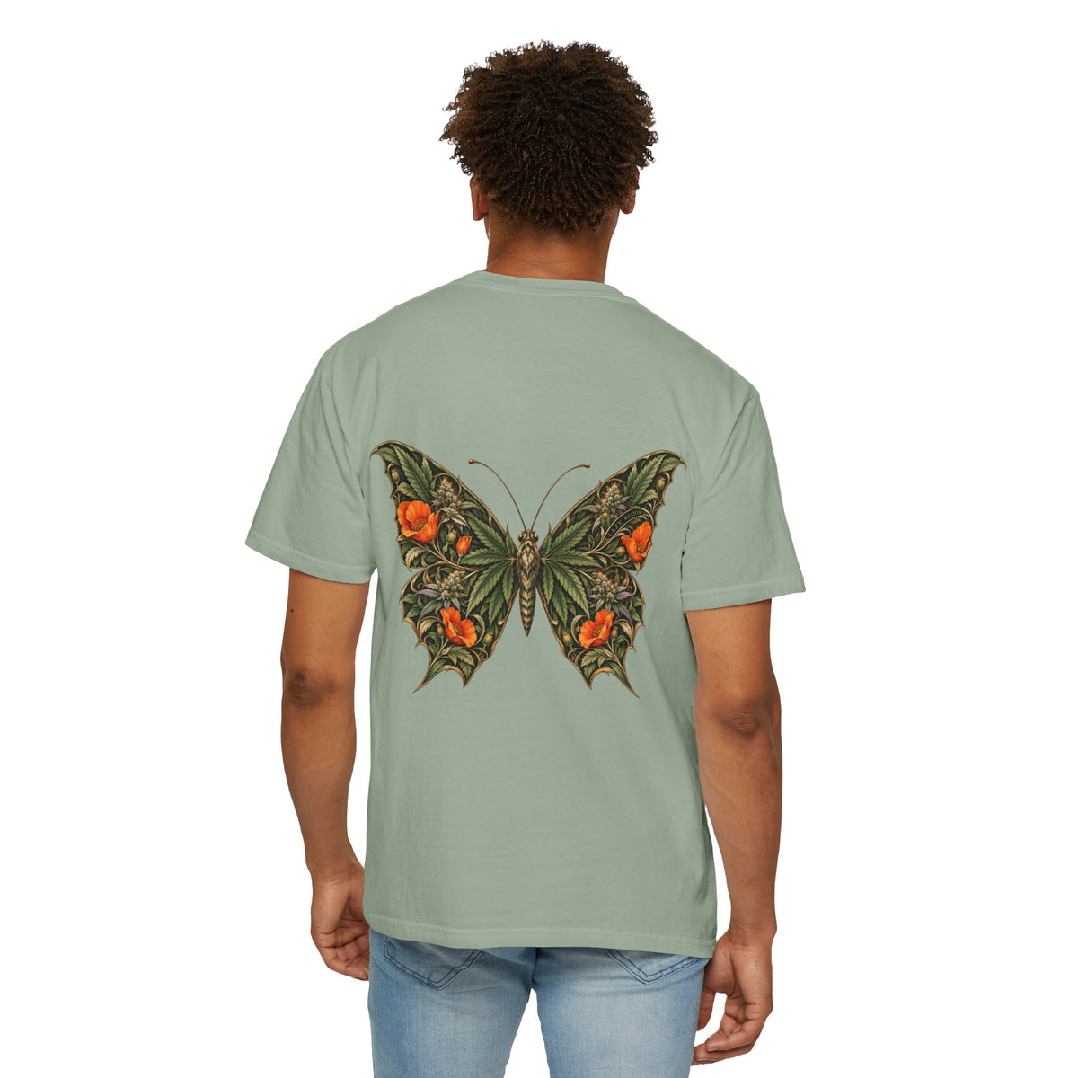 Butterfly Floral Backprint T‑Shirt