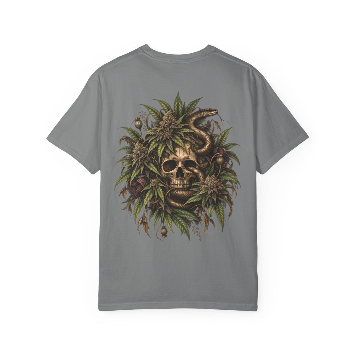 Botanical Skull T-Shirt – Gothic Nature Graphic Tee