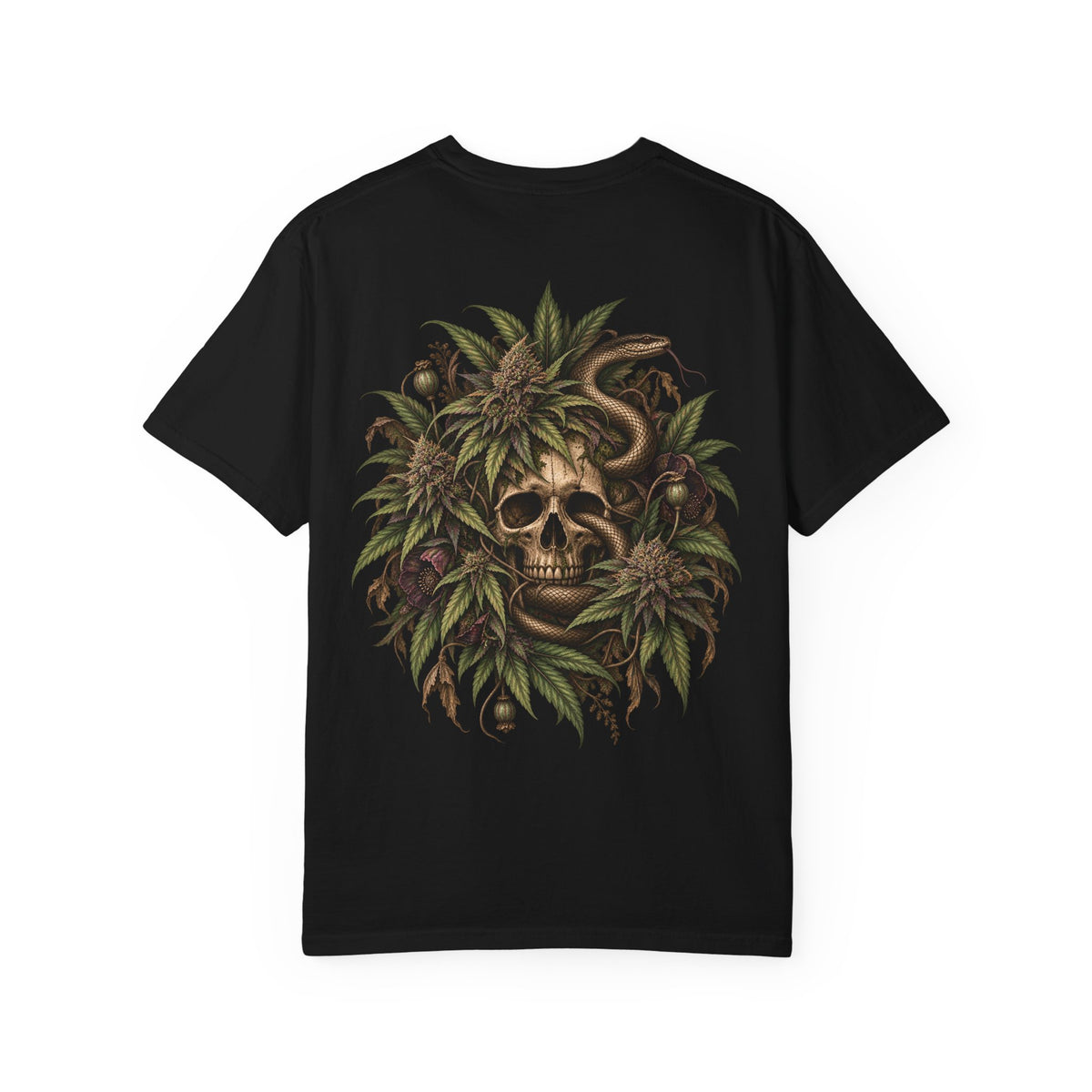 Botanical Skull T-Shirt – Gothic Nature Graphic Tee