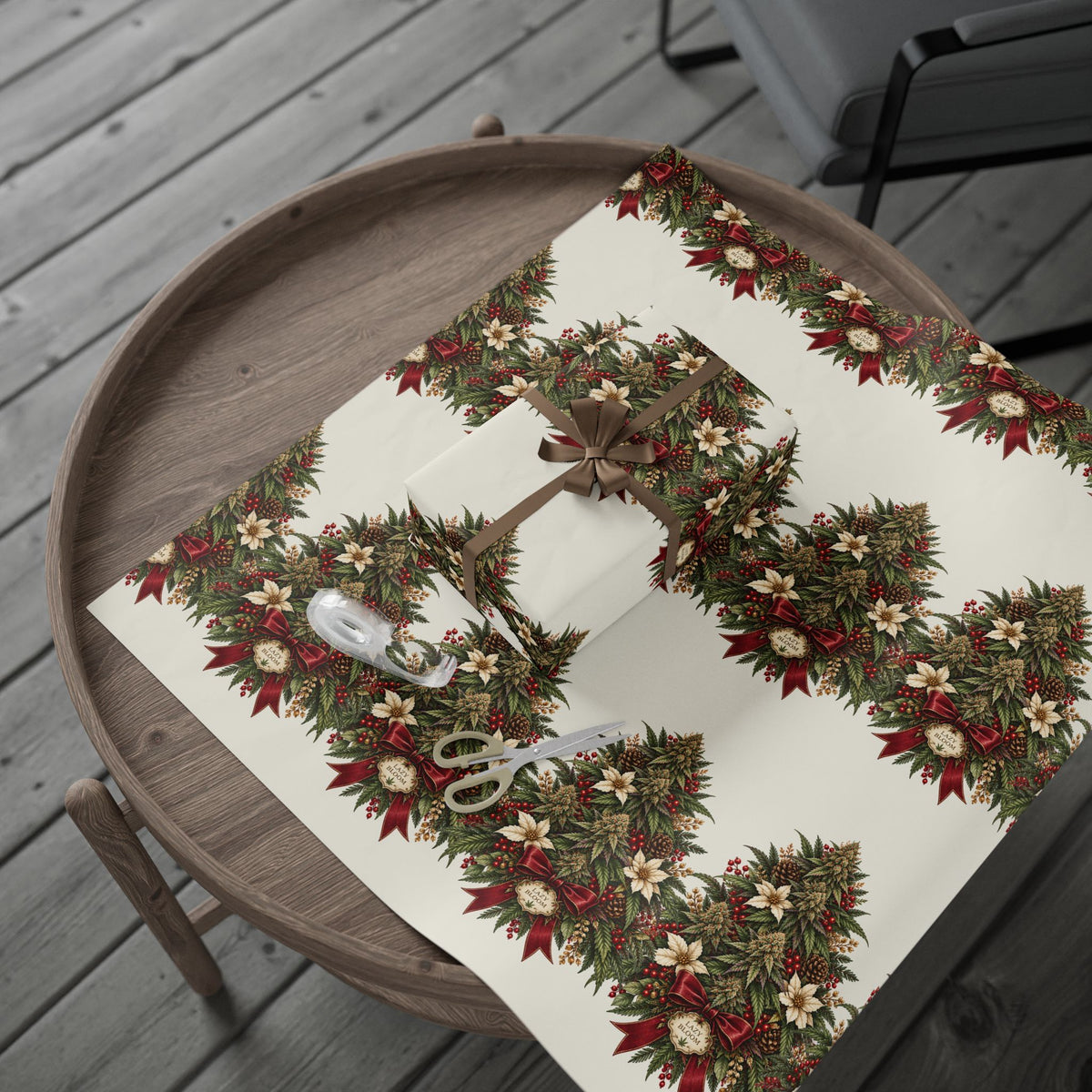Cannabis Christmas Tree Wrapping Paper