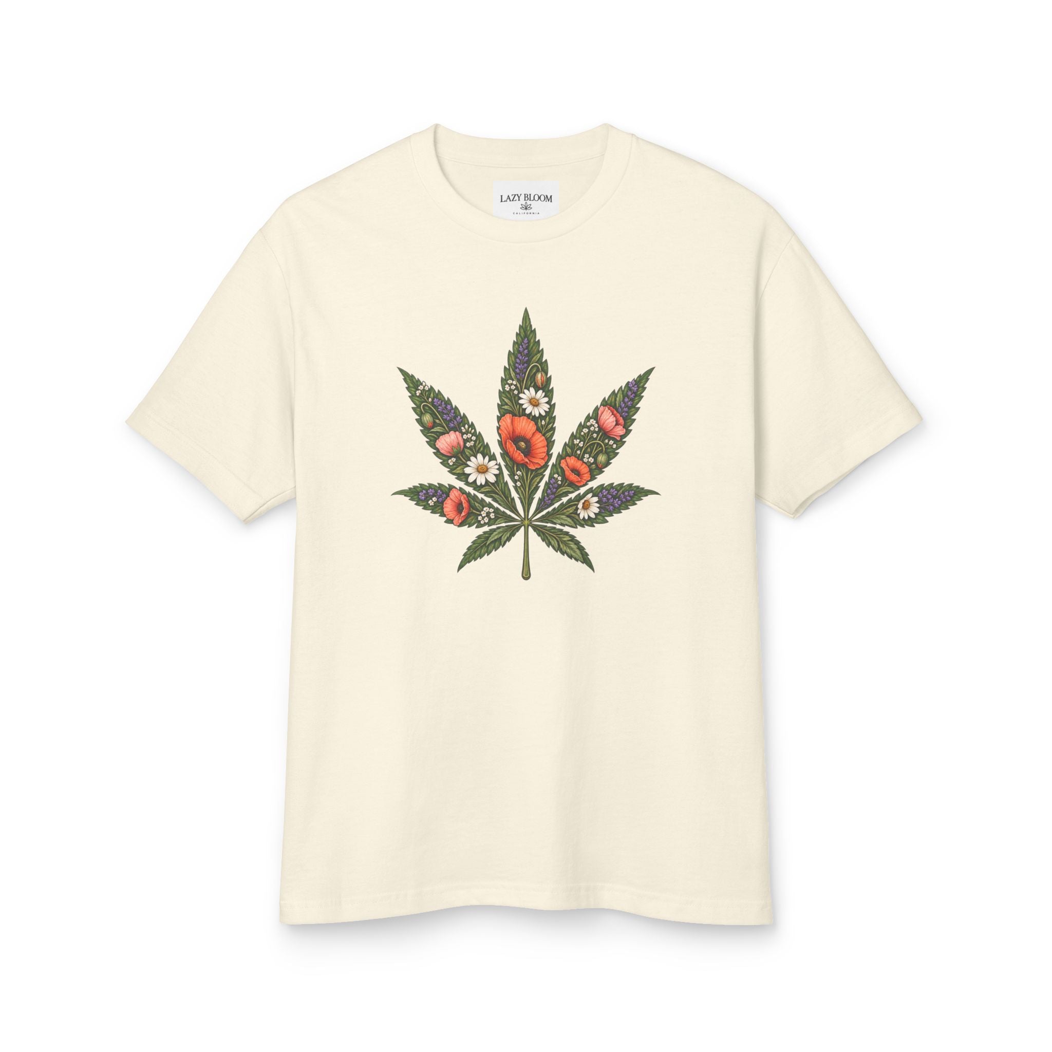 Floral Cannabis Leaf Tee