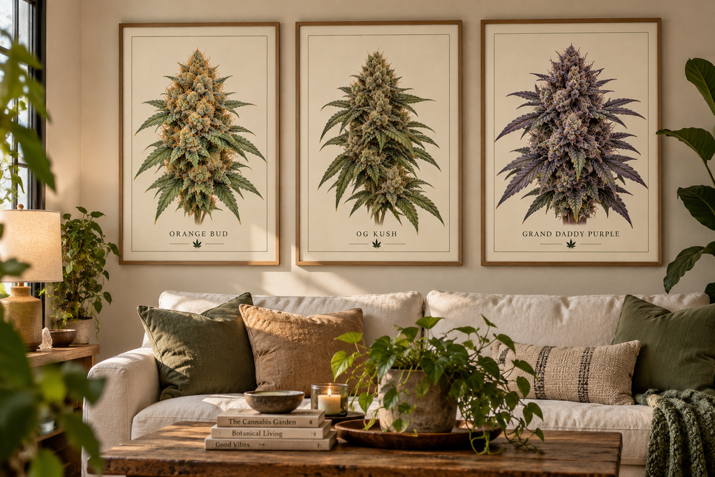 OG Kush Botanical Poster — Matte Vertical Cannabis Art Print