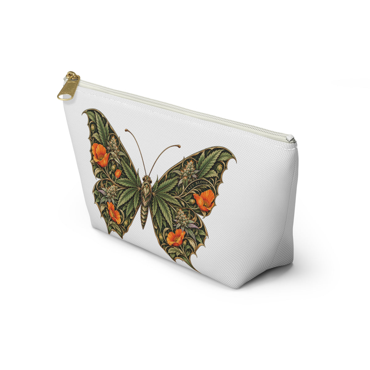 Vintage Botanical Butterfly Accessory Pouch
