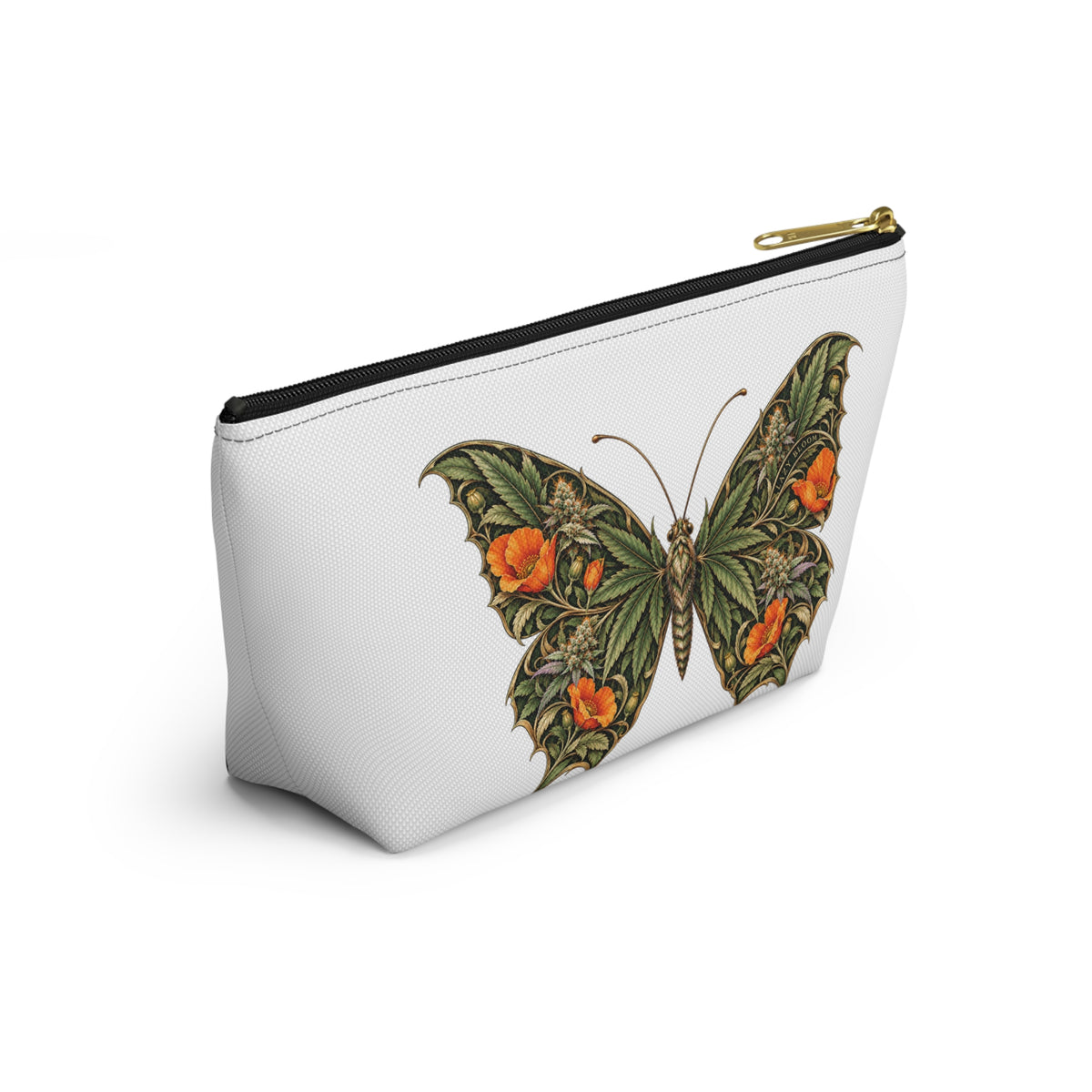 Vintage Botanical Butterfly Accessory Pouch