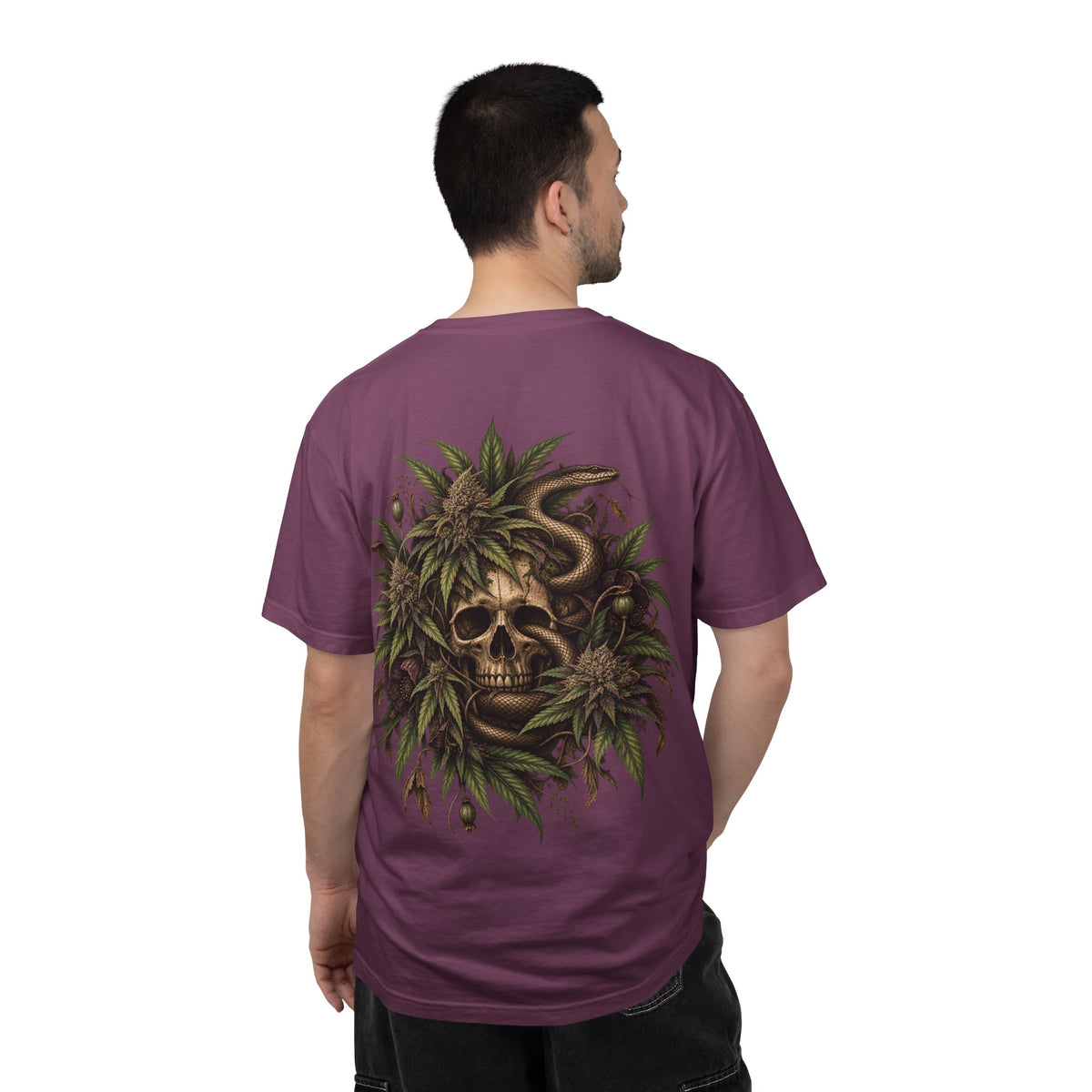 Botanical Skull T-Shirt – Gothic Nature Graphic Tee