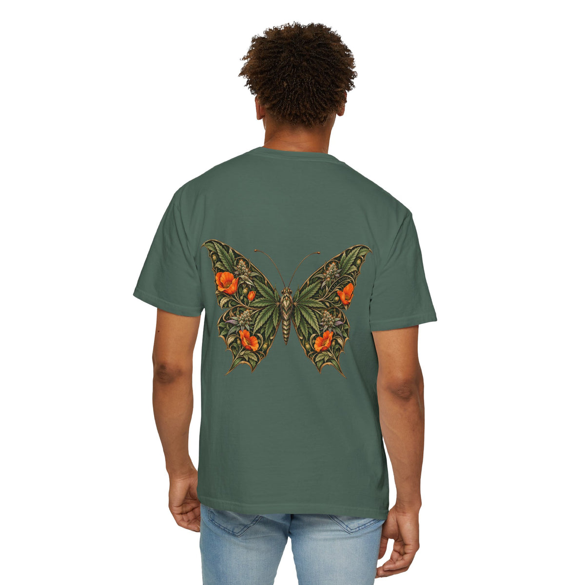 Butterfly Floral Backprint T‑Shirt
