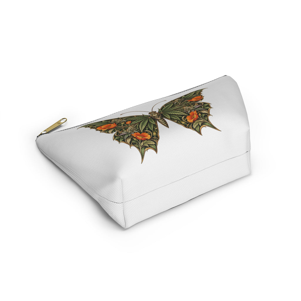 Vintage Botanical Butterfly Accessory Pouch