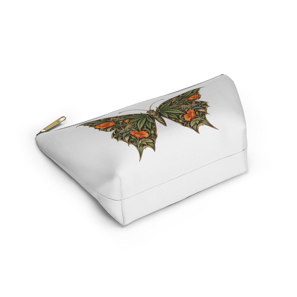 Vintage Botanical Butterfly Accessory Pouch