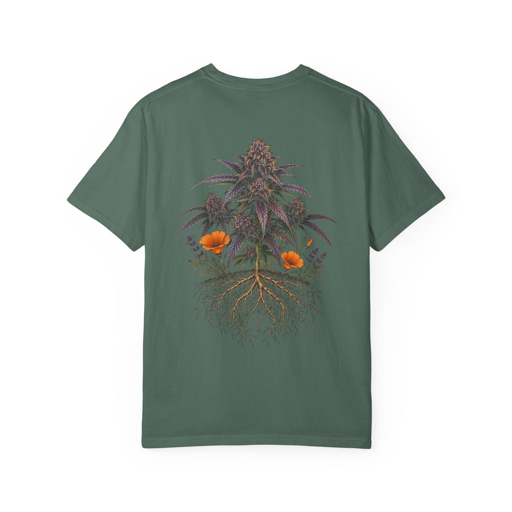 Botanical Cannabis Plant Tee — Floral Roots Graphic T-Shirt