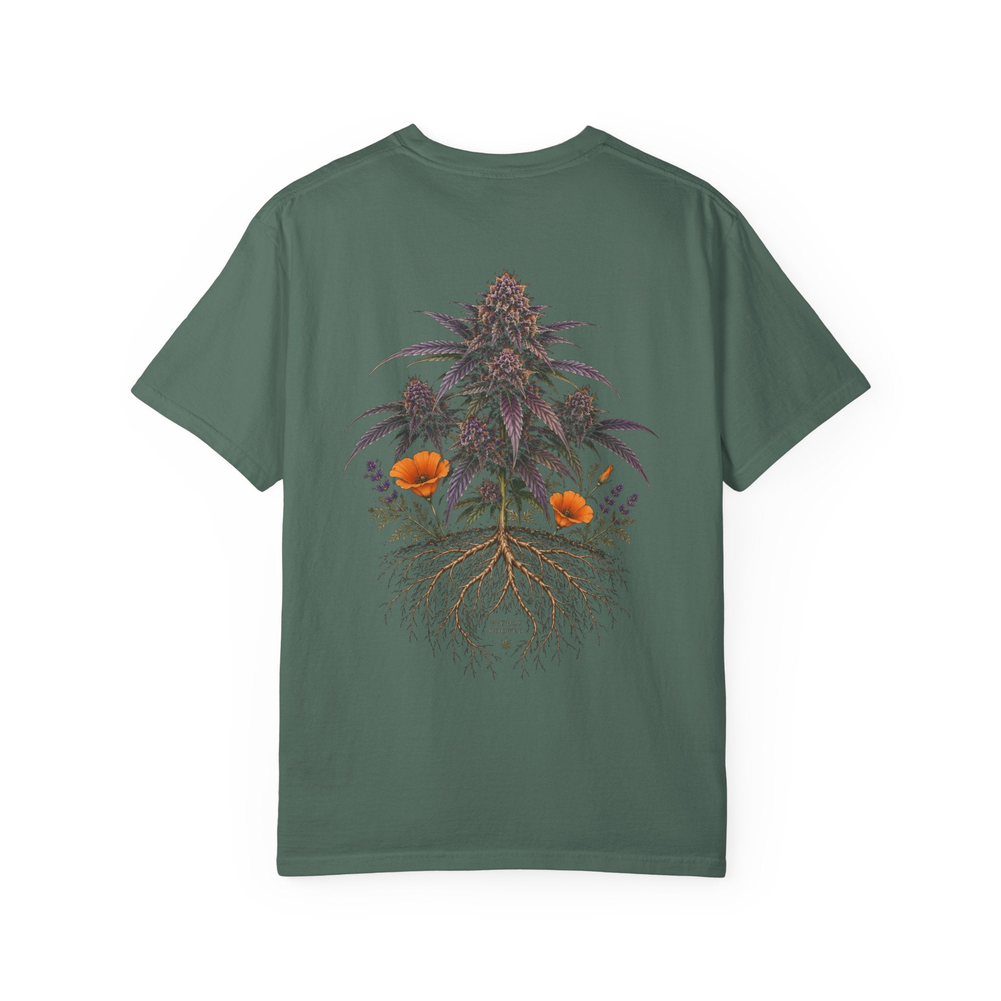 Botanical Cannabis Plant Tee — Floral Roots Graphic T-Shirt
