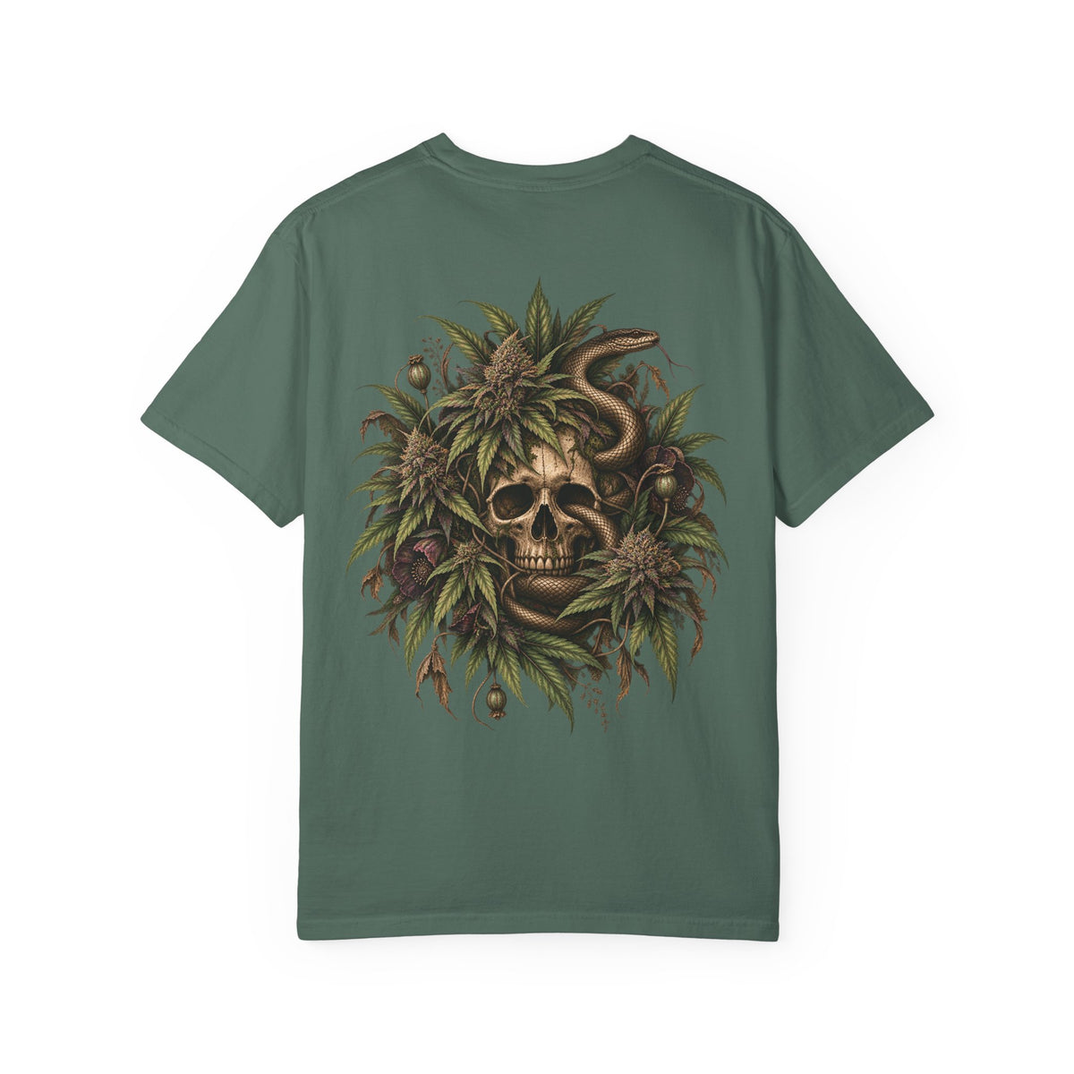Botanical Skull T-Shirt – Gothic Nature Graphic Tee