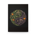 Botanical Yin‑Yang Hardcover Journal — Lined Matte Notebook (Peaceful Gift for Her)