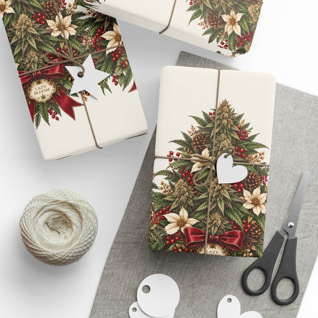 Cannabis Christmas Tree Wrapping Paper
