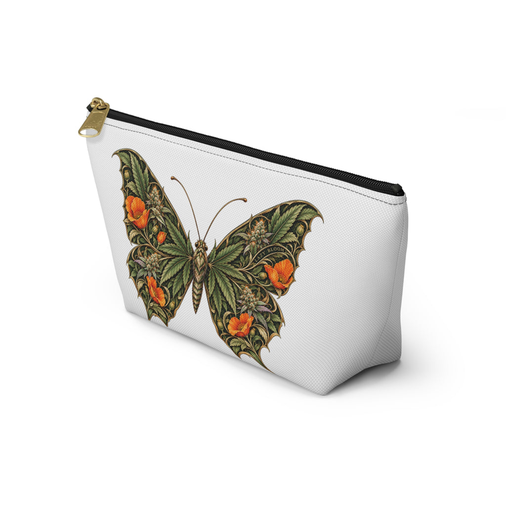 Vintage Botanical Butterfly Accessory Pouch