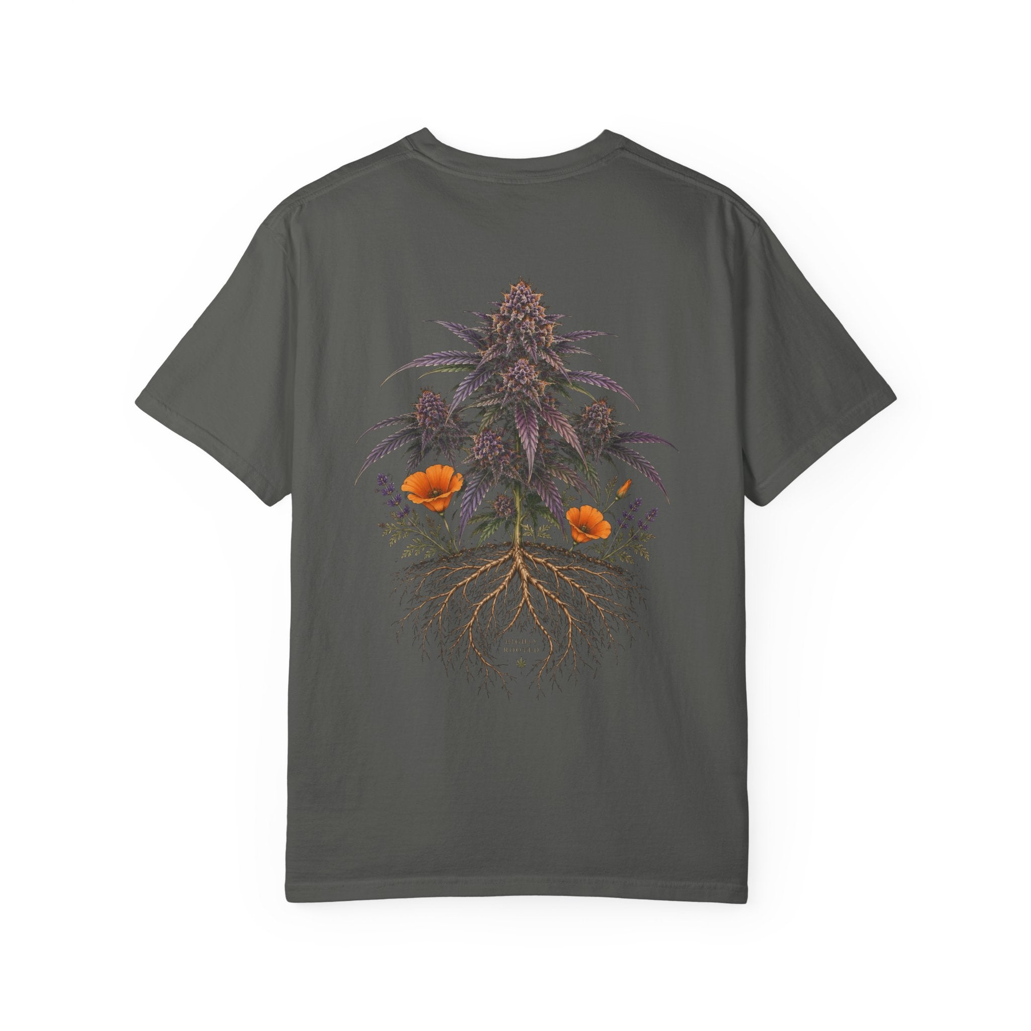 Botanical Cannabis Plant Tee — Floral Roots Graphic T-Shirt
